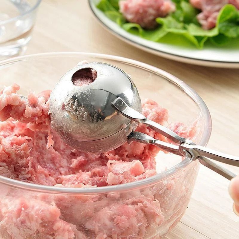 Stainless Steel Meatball & Rice Ball Maker – Non-Stick Handheld Shaping Tool