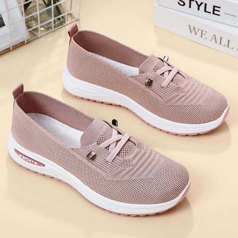 Womens Breathable Flat Walking Shoes Soft Casual Sports Flats