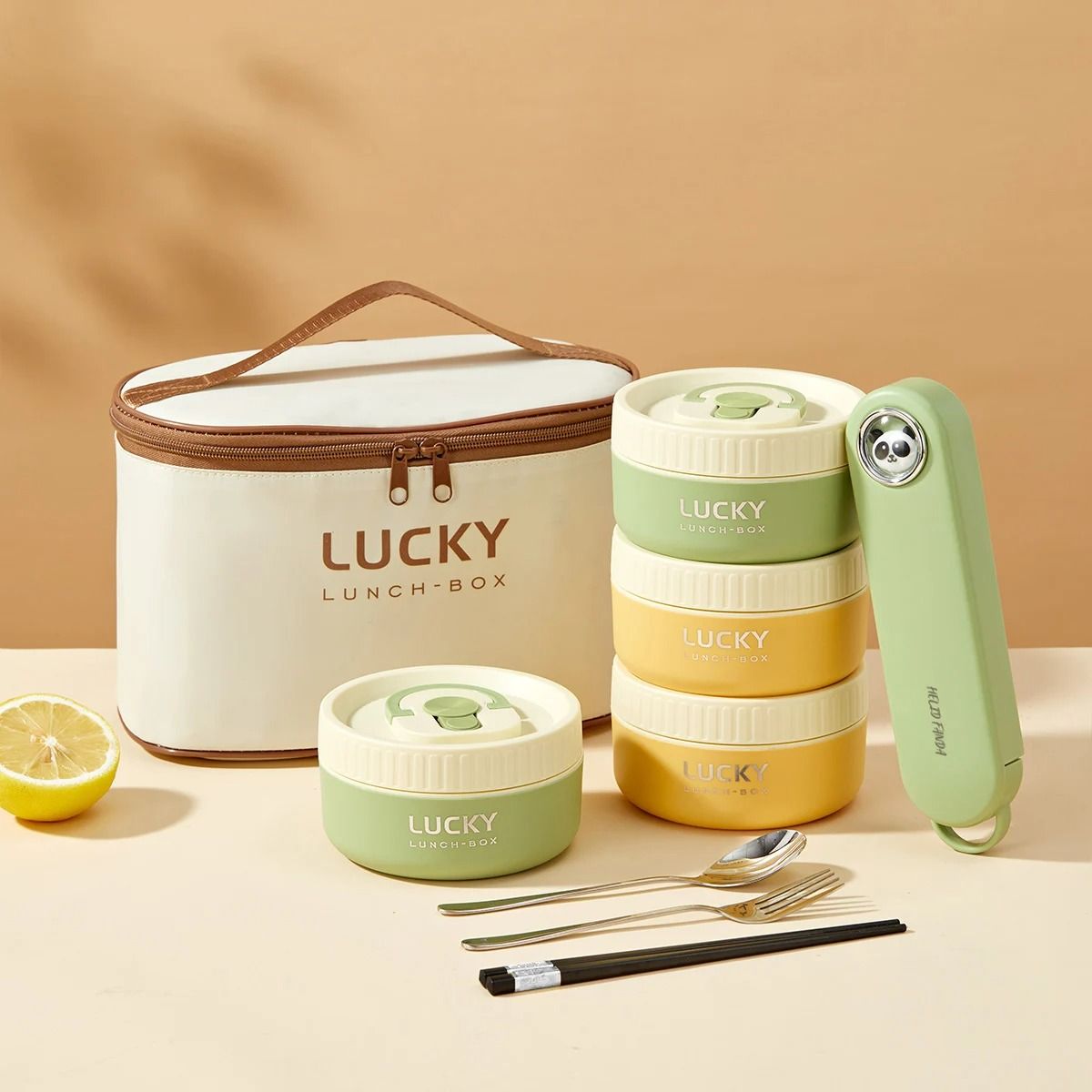 WORTHBUY Portable Thermal Lunch Box For Kids Stainless Steel Bento Box