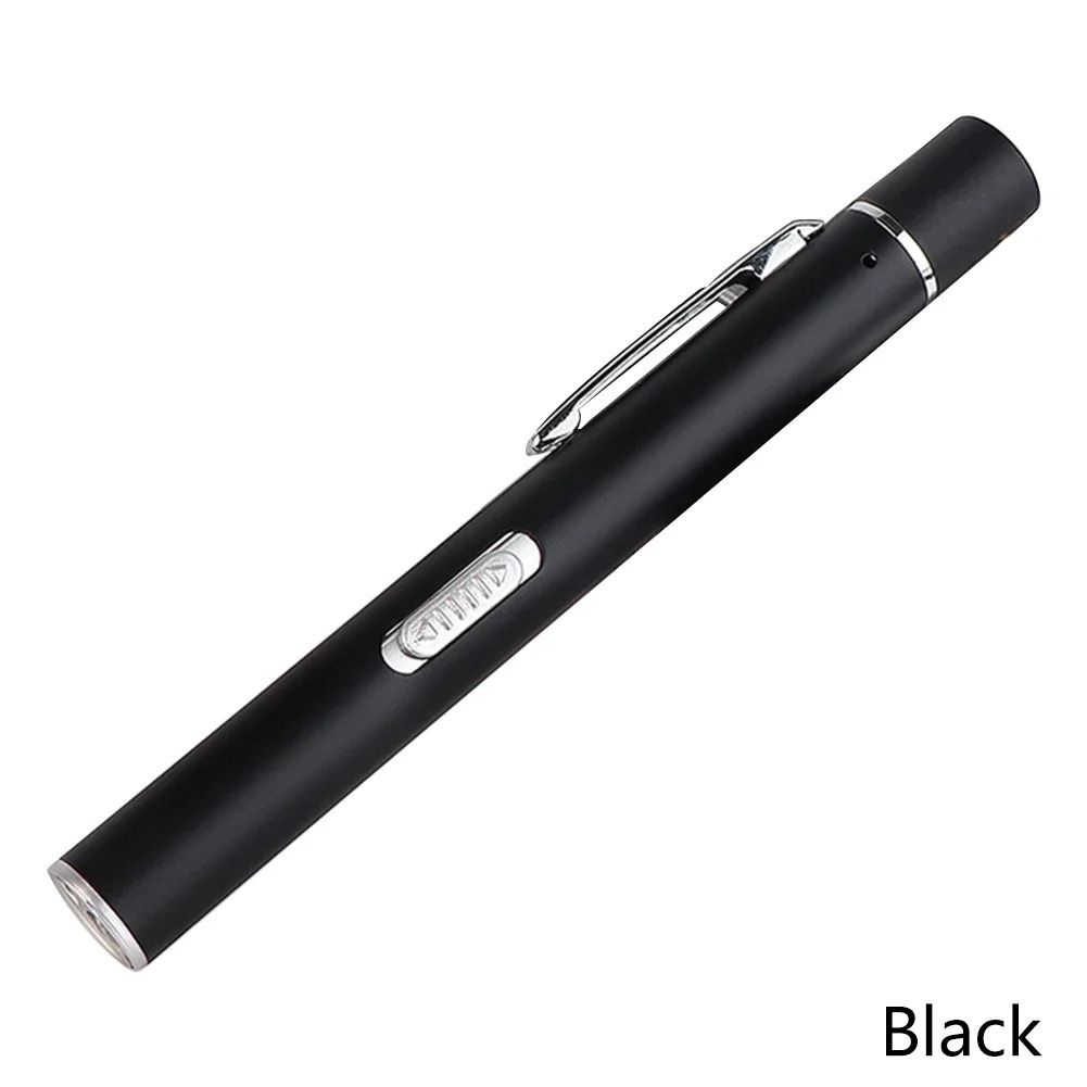 USB Rechargeable Medical Pen Light with Stainless Steel Clip Nursing Flashlight
