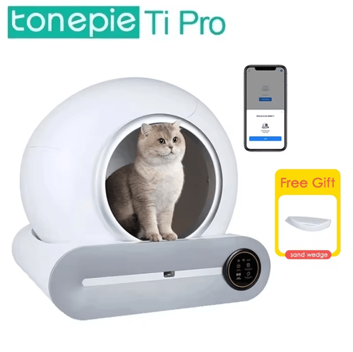 Tonepie 65L Automatic Cat Litter Box – Smart Self-Cleaning and Fully Enclosed Pet Toilet