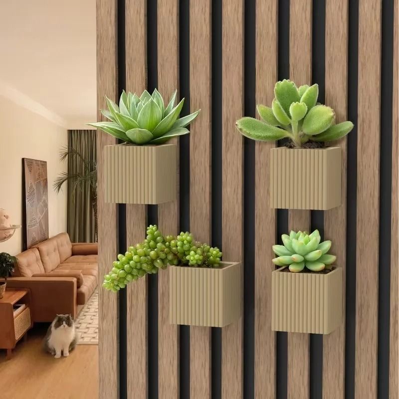Square Acoustic Panel Shelf Soundproof Panel Rack Wall Plant Display