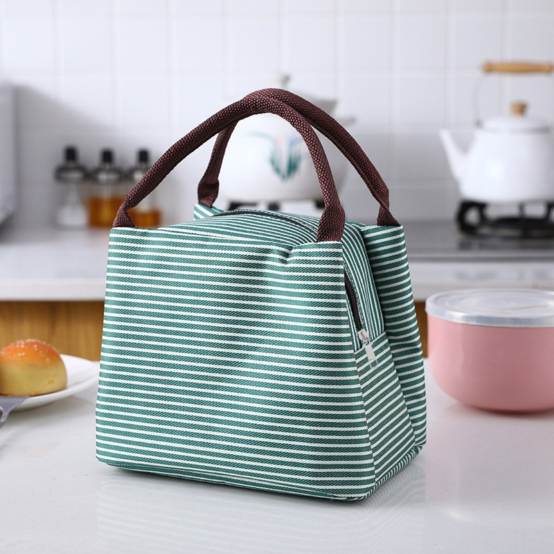 Isothermal Bag for Packaged Food, New Stripes Lunch Bag for Women, Thermal Refrigerator Pouch