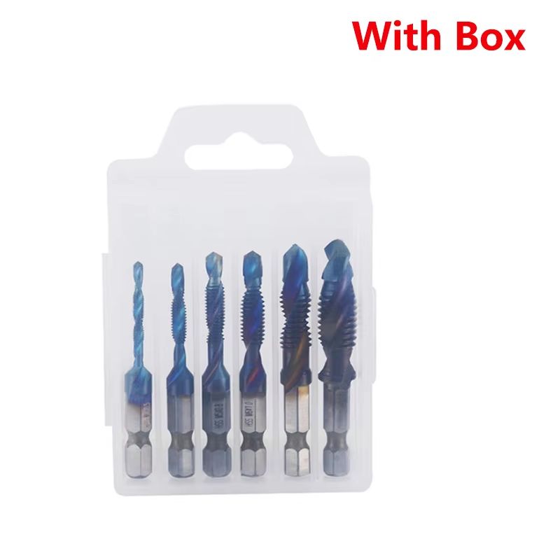 Titanium Plated HSS Hex Shank Screw Tap Drill Bits – Metric M3–M10