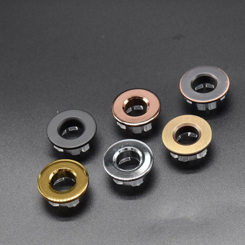 Premium Sink Overflow Cover Insert Ring for Bathroom Basin Durable Copper Finish