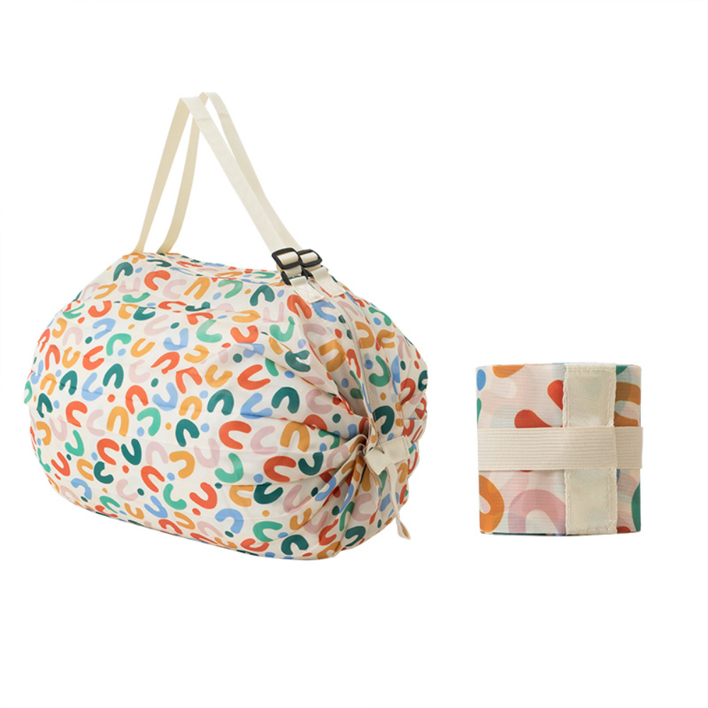 Portable Folding Shopping Bag with Large Capacity Ideal for Accordion Storage and Supermarket Shopping