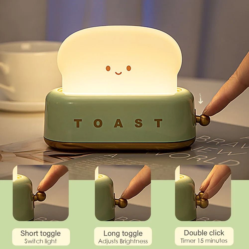 BANDIAN Bread Toast Cartoon LED Night Light