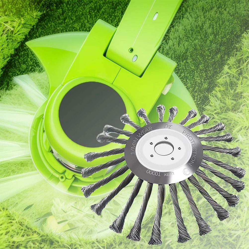 Universal Steel Wire Brush Cutter Head 4 5 10 Inch Lawn Mower