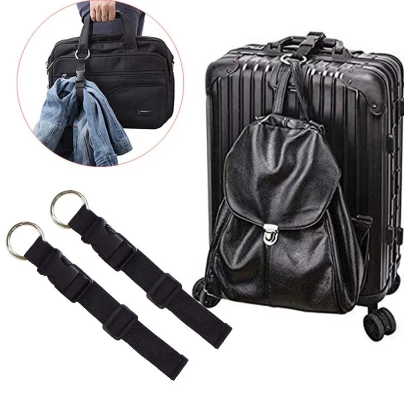 Portable Bag Luggage Strap External Fixed Belt with Release Buckle and Jacket Holder
