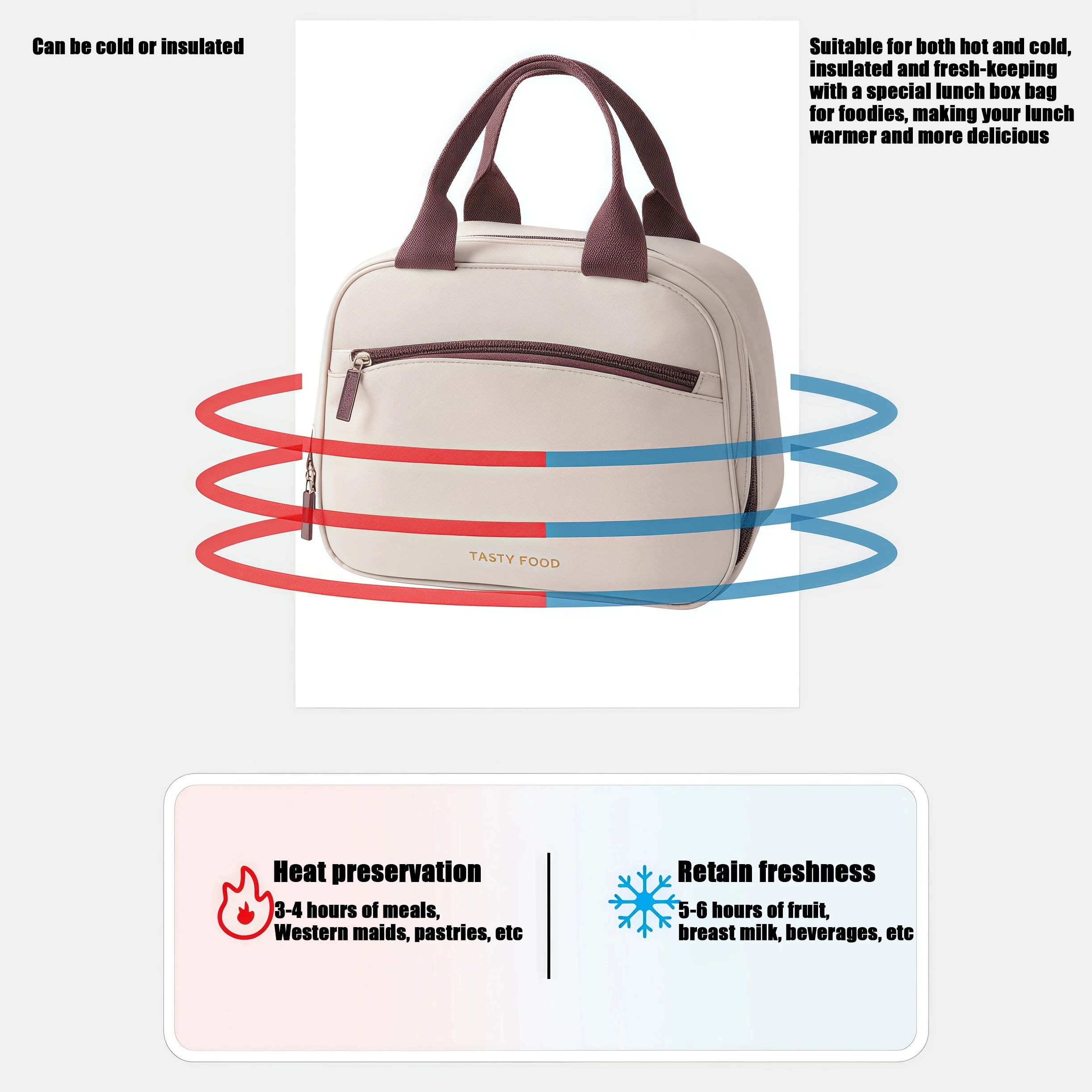 Insulated Lunch Box Tote Bag