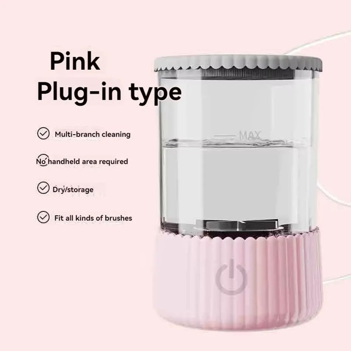 3 In 1 Electric Makeup Brush Cleaner with Rotary Washing and Drying Function