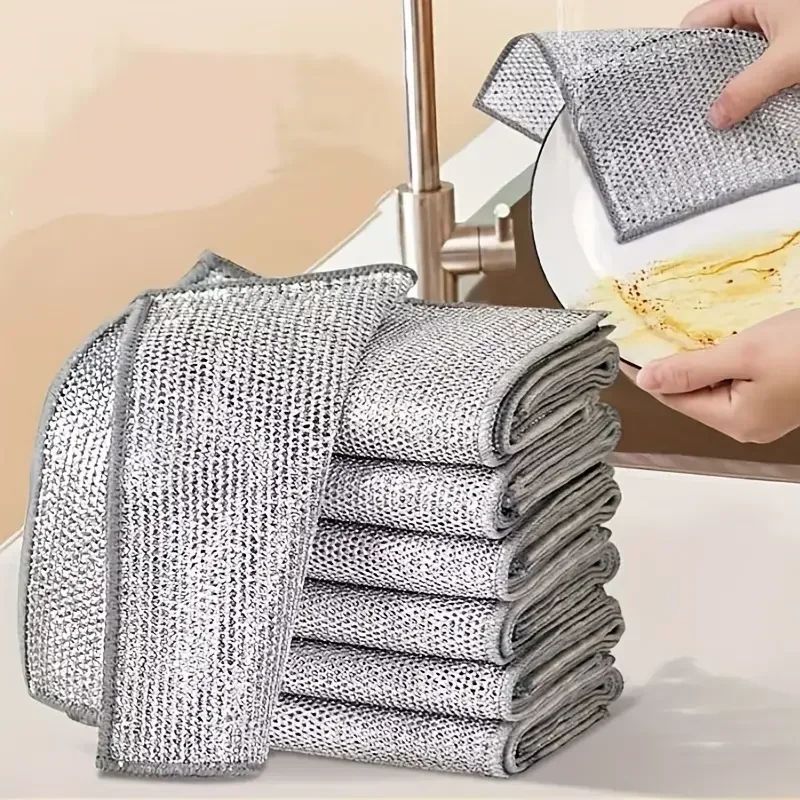Double Sided Thickened Steel Wire Magic Cleaning Cloth