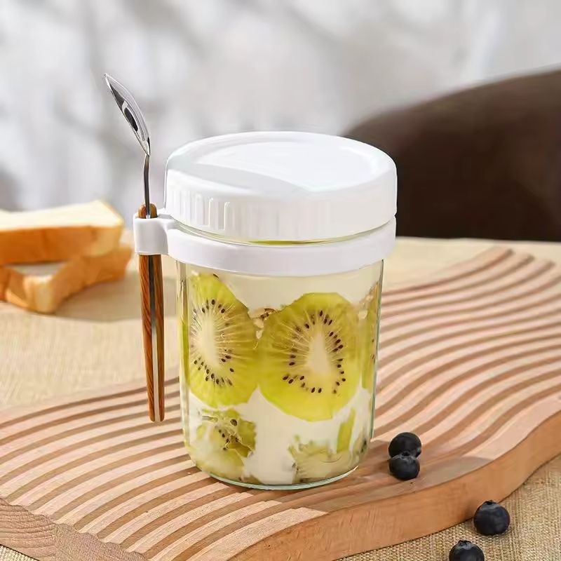 Glass Overnight Oats Container (1pcs)