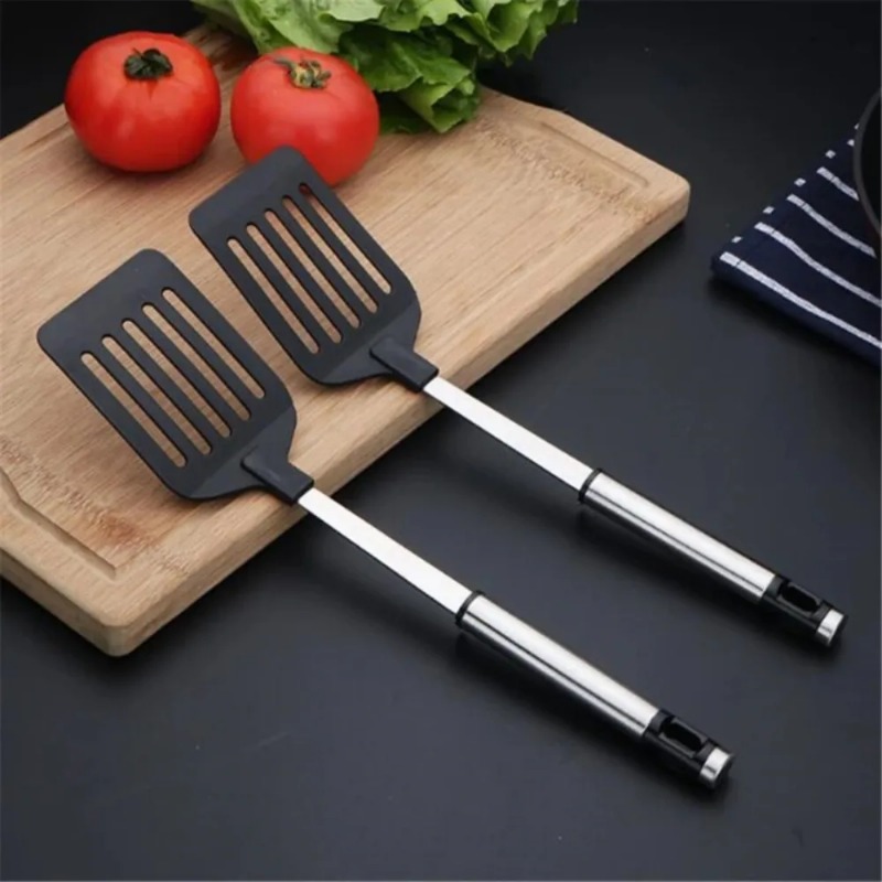Stainless Steel Turners, Nylon Handle Spatula, Egg, Fish Frying Pan Scoop, Fried Shovel Cooking Tool