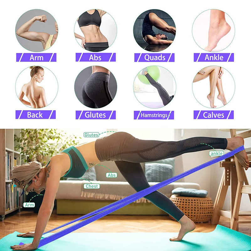 TPE Resistance Bands Set 3 Levels Elastic Band Fitness Workout Recovery Yoga Pilates Strength Training