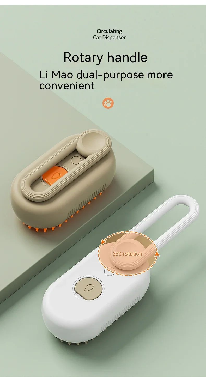 3 in 1 Electric Steam Pet Grooming Brush