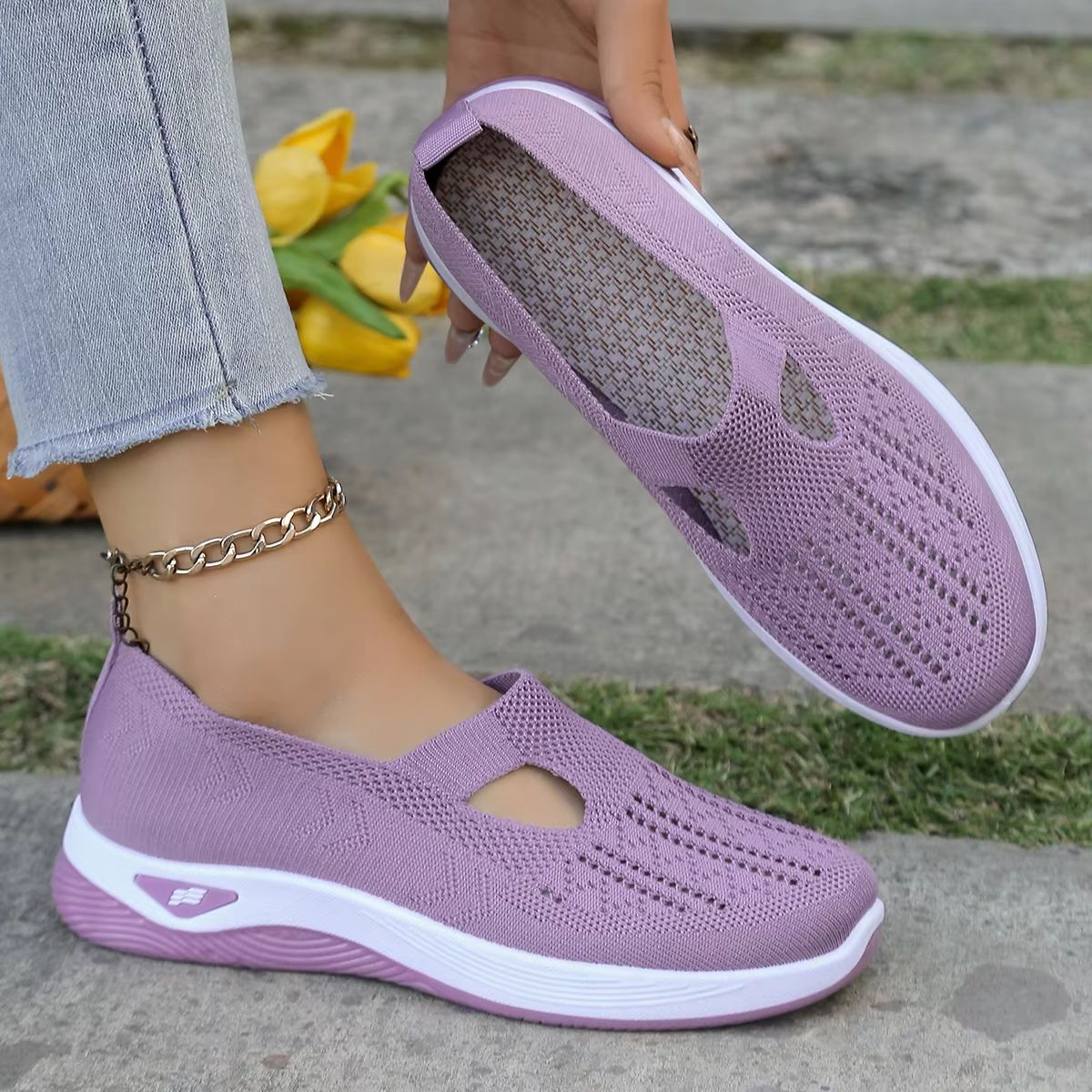AirFlex Women's Breathable Walking Shoes – Lightweight, Soft-Soled Casual Sneakers