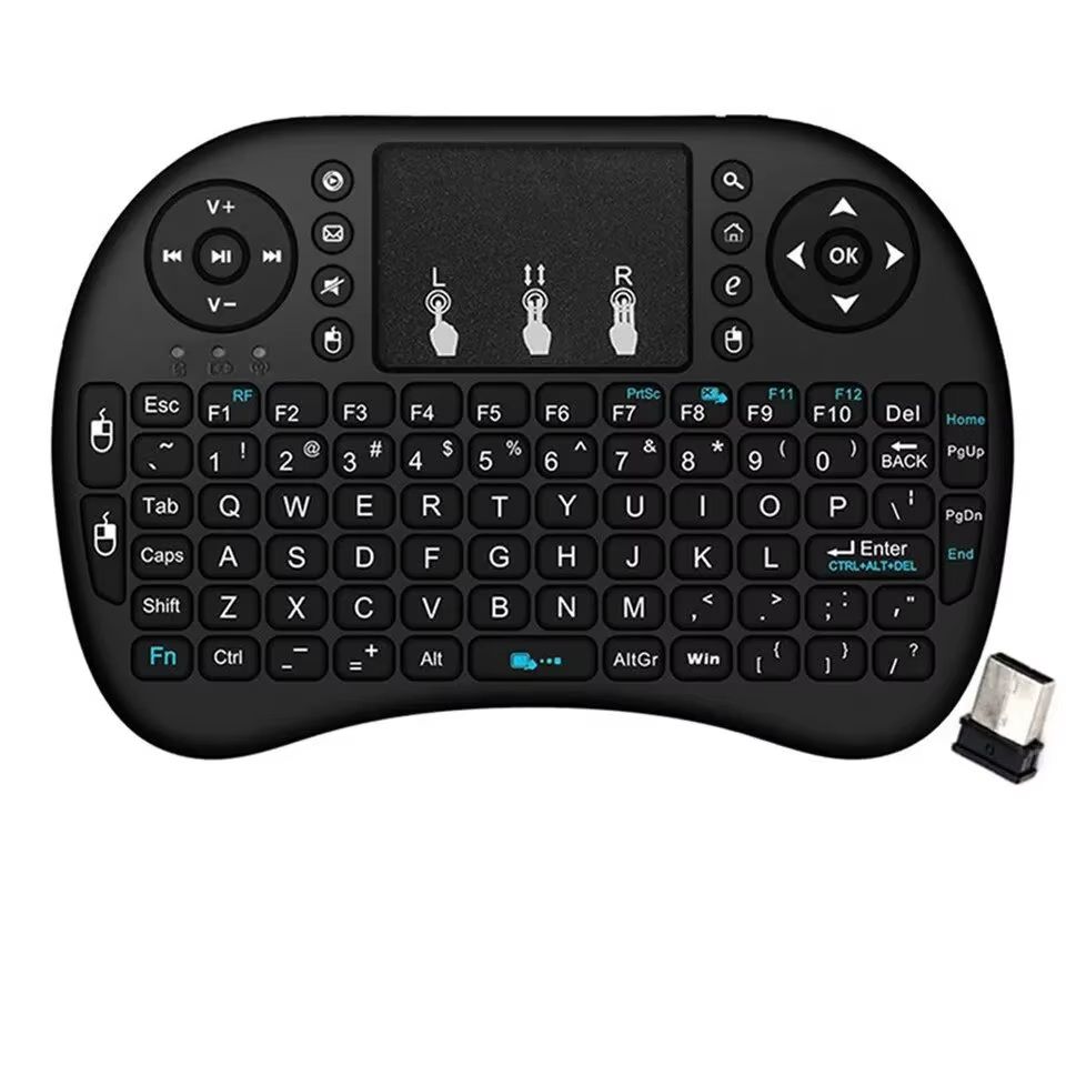 I8 Mini Wireless Keyboard with Air Mouse & Touchpad Remote for Android TV & PC
