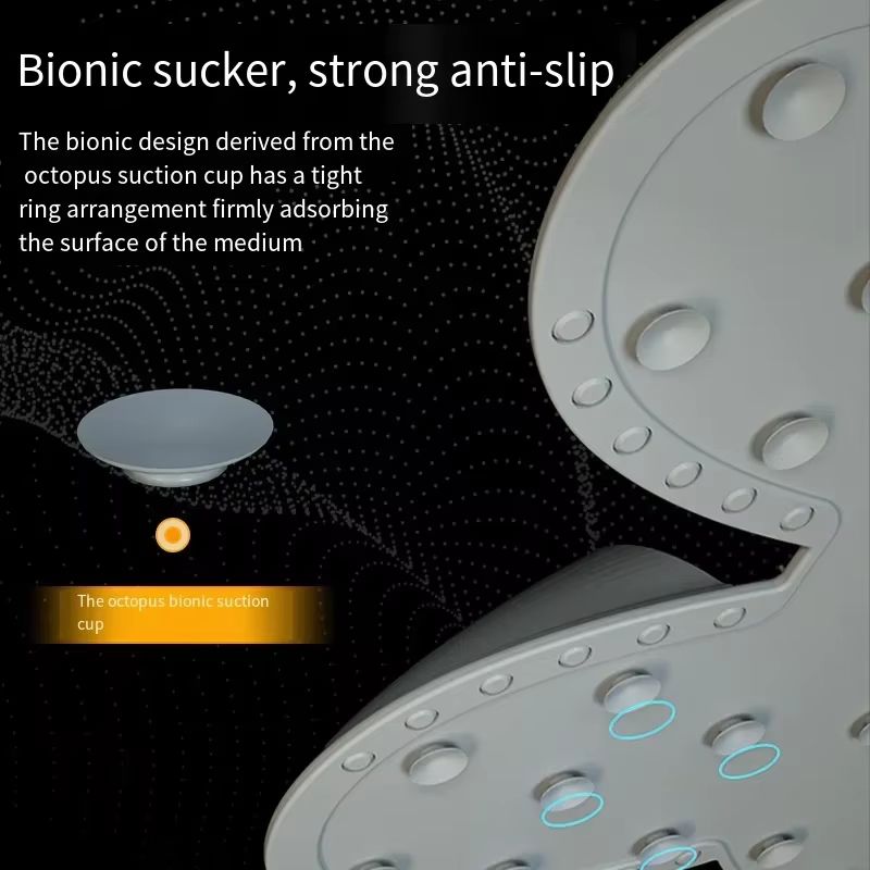 Silicone Anti Slip Foot Massage Shower Mat with Dead Skin Removal and Back Massage Nodes