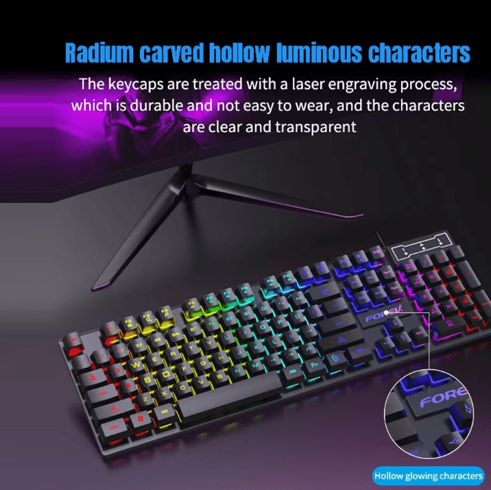 VortexBlade 104 – RGB Wired Gaming Keyboard (104 Keys, Mechanical Feel for Windows & Laptop)