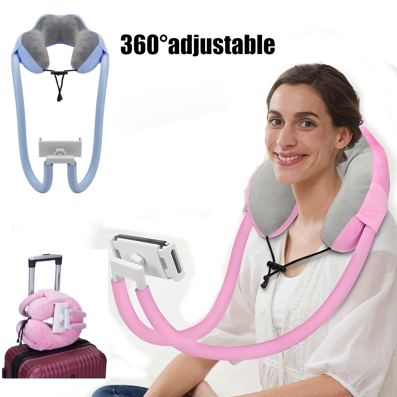 Adjustable Cell Phone Clip, Universal Mobile Phone Holder, Smartphone Stand
