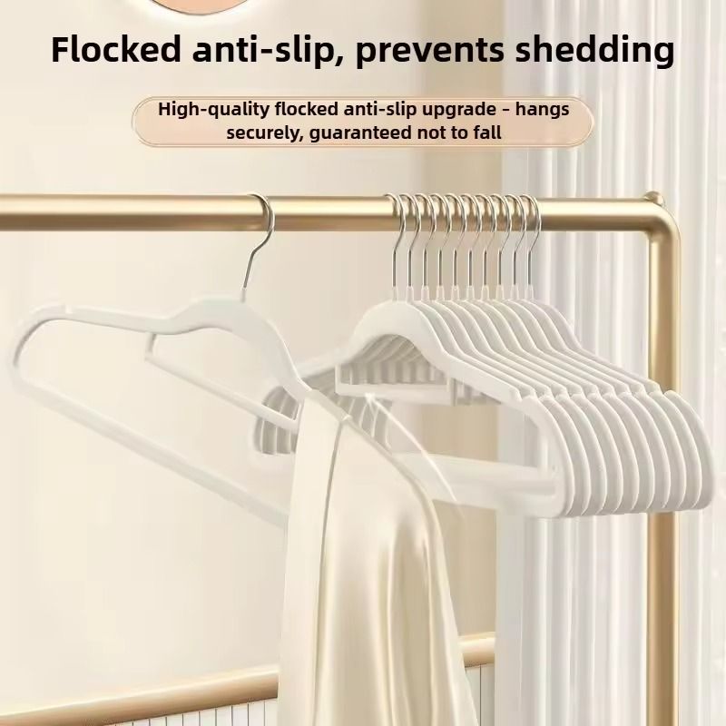 10PCS Thickened Velvet Non-Slip Clothes Hangers for Closet Storage
