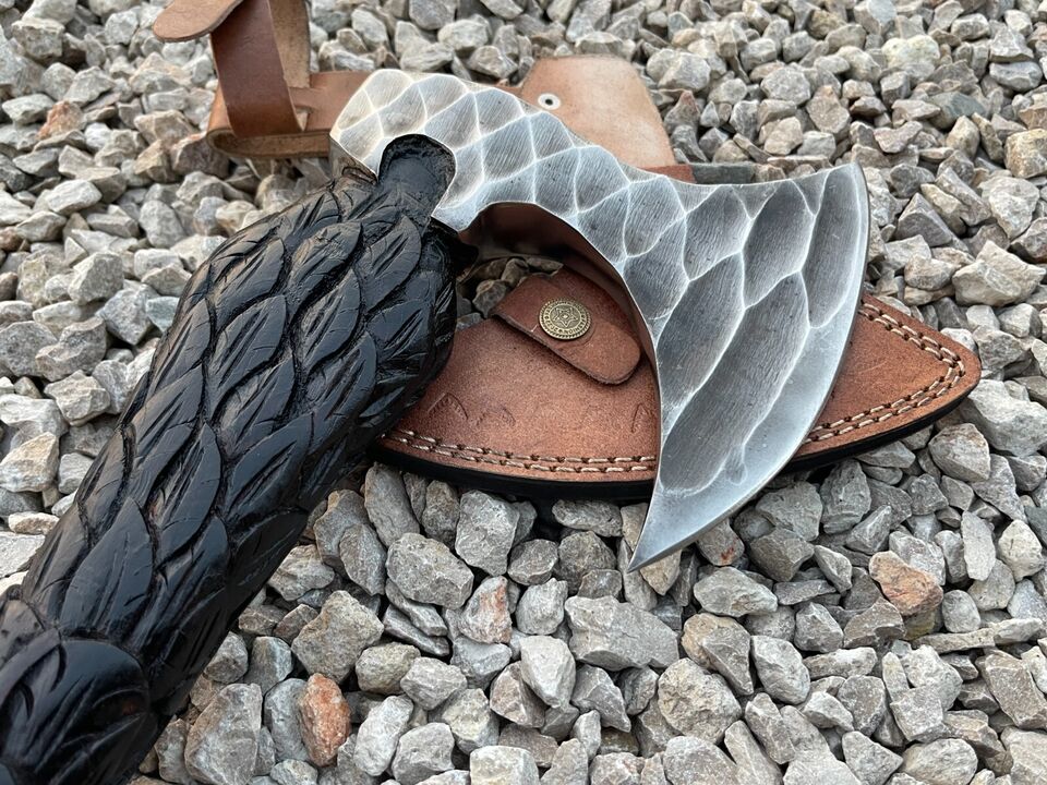 Custom Handmade Carbon Steel Blade Viking Axe Hunting Axe Camping Axe Gift Axe