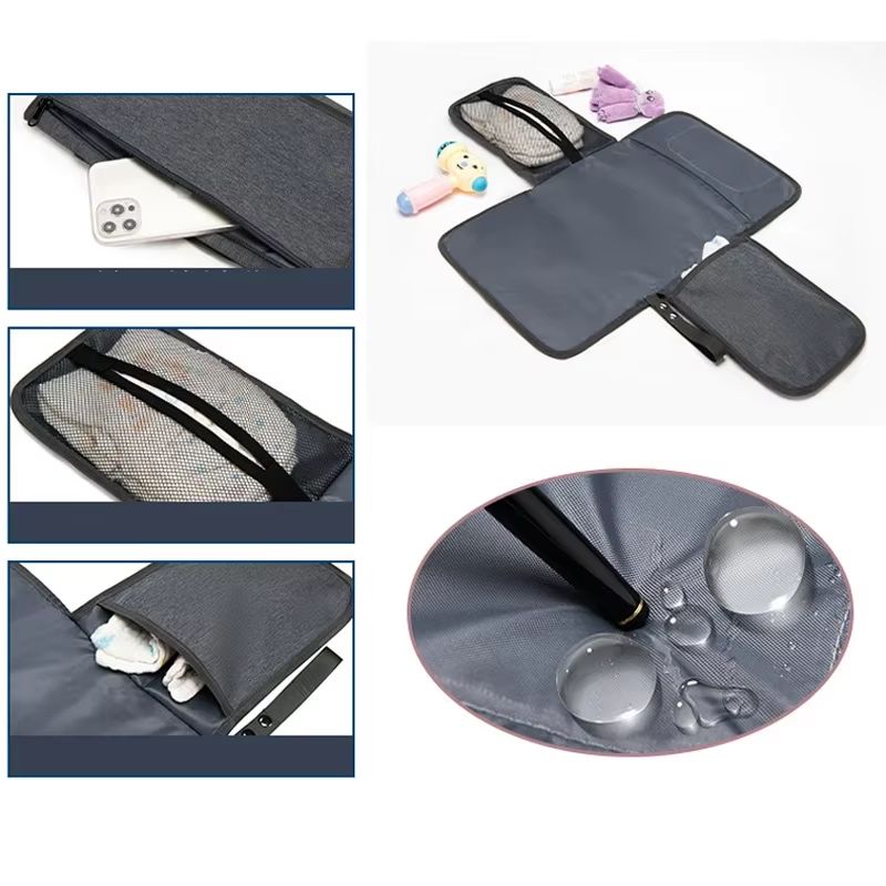 GoCare Portable Waterproof Baby Diaper Changing Pad with Pockets