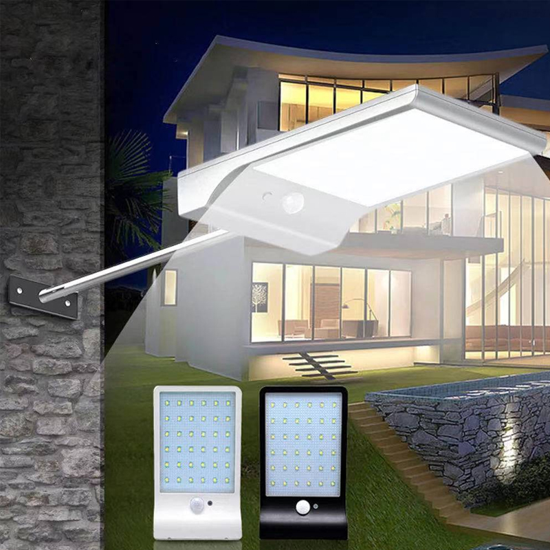 Outdoor LED Solar Light Solar Lamp with PIR Motion Sensor Wall Light Waterproof, Sunlight Powered Garden Street Lamp