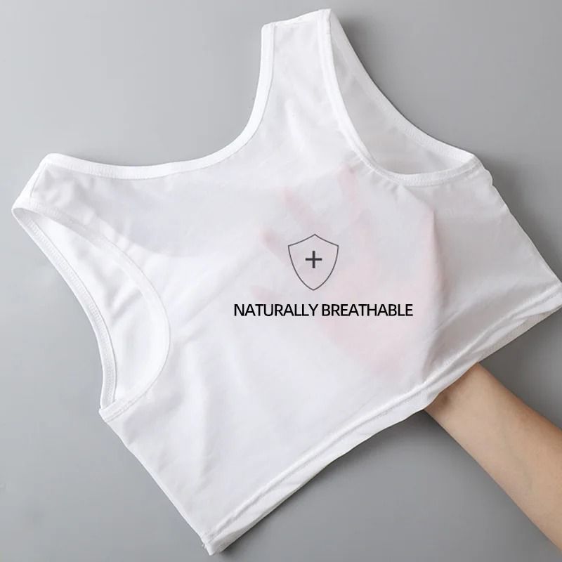 Womens Breathable Chest Binder Wireless Vest Chest Wrap Bandage Tomboy Style Bra