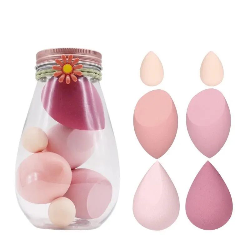 Dry & Wet Dual-Use Makeup Sponge Beauty Blender, Teardrop Diagonal Cut Powder Puff with Individual Packaging, No Powder