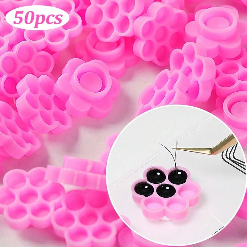Magnetic Acrylic Eyelash Extension Scale Holder with Glue Pallet Cup