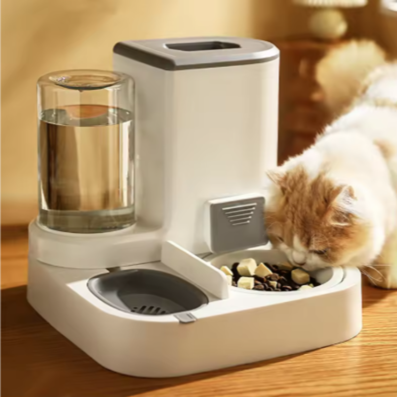 Pet Water Dispenser, Cat Bowl, Smooth Food & Water Supply Dog Bowl, Cat Feeding Water Feeder