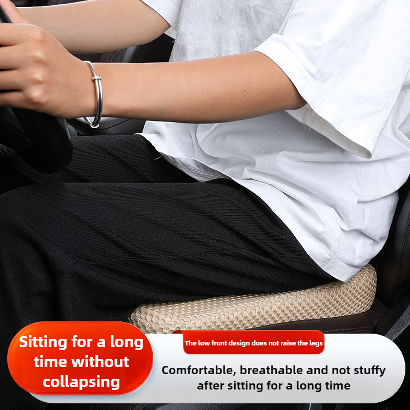 Honeycomb Memory Cotton Car Seat Cushion, Breathable 3D Mesh Booster Cushion, Thickened Sedentary Comfort Support