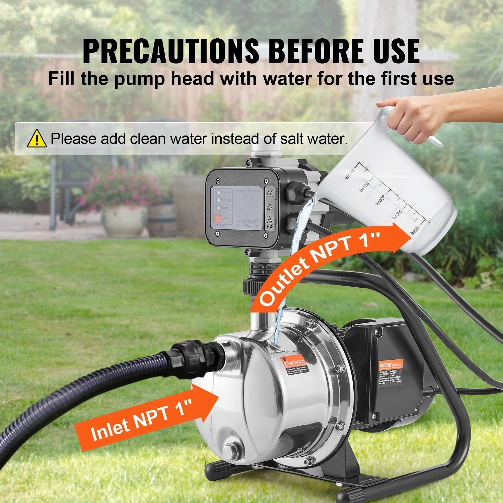 Shallow Well Jet Pump with Auto Controller Lift