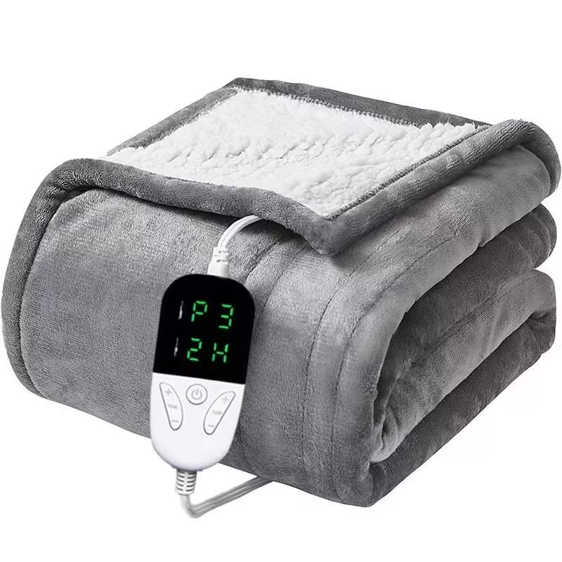 Electric Heated Throw Blanket Soft Plush 6 Heat Levels Auto Shut Off Safety Protection