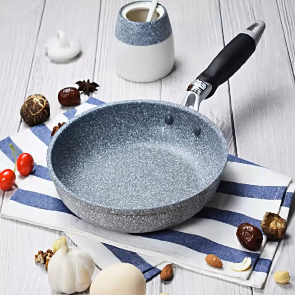 Durable Stone Non-Stick Frying Pans and Wok Set for All Cooktops