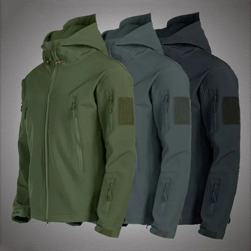 TRAF Shark Skin Tactical Jacket Windproof Waterproof Hooded Coat