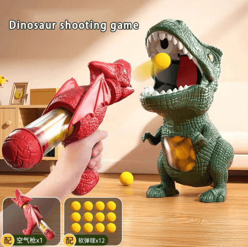 T-Rex Dinosaur Ball Shooting Toy Interactive Kids Soft Bullet Blaster