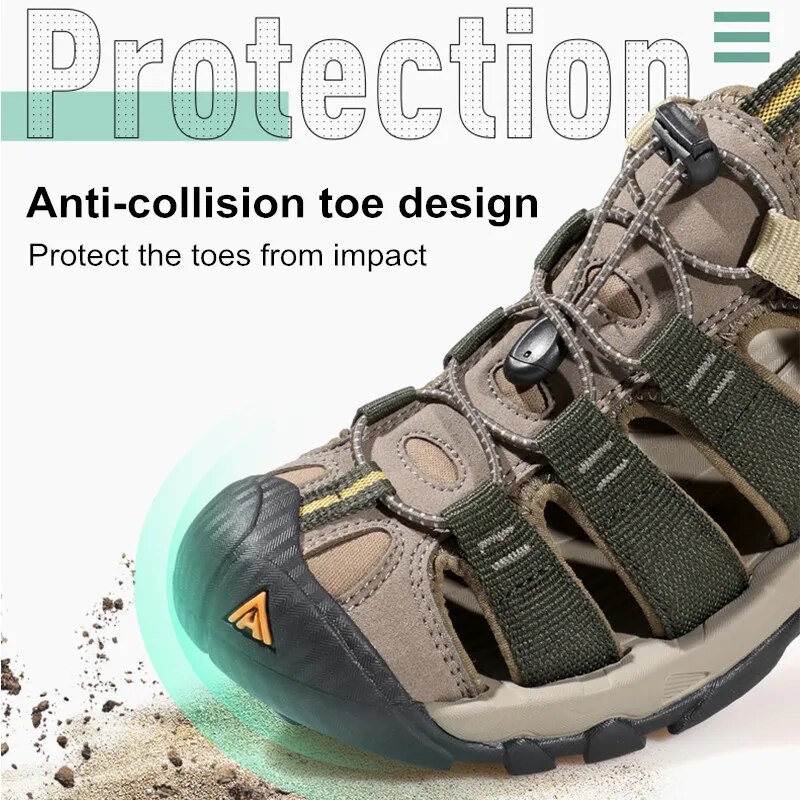 Men's Hiking Sandals Quick Dry Breathable Outdoor Water Pool Sandals for Beach Camping