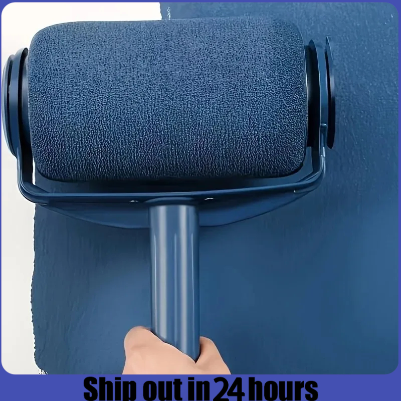 Wall Paint Roller with Self-Priming Drum Brush, Latex Painting Tool for Smooth Coats