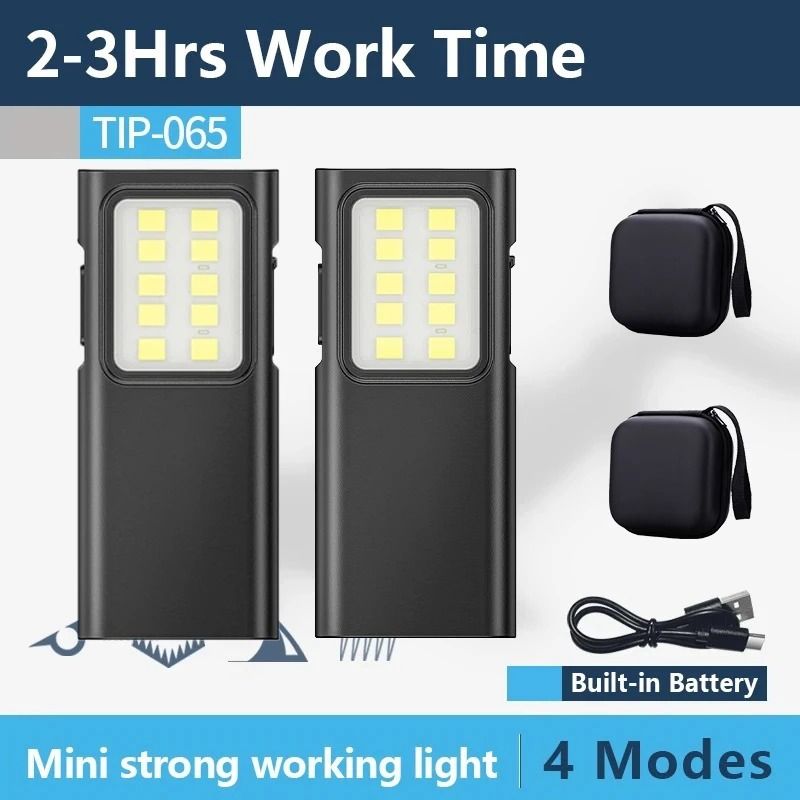 Mini EDC LED Flashlight Keychain Light with USB Rechargeable Battery