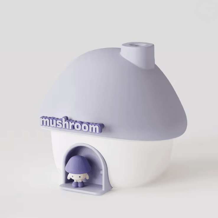 MistyGlow Mushroom House Mini Humidifier with Essential Oil Diffuser and Night Light