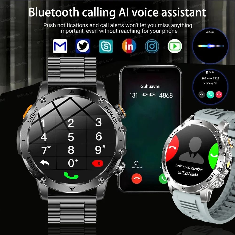 1.7-inch AMOLED Elite Smartwatch | 1000mAh Power Reserve & GPS | Executive NFC Bluetooth Call Fitness System