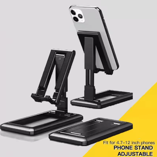 Foldable Adjustable Desk Phone and Tablet Stand Desktop Holder for iPad iPhone and Android