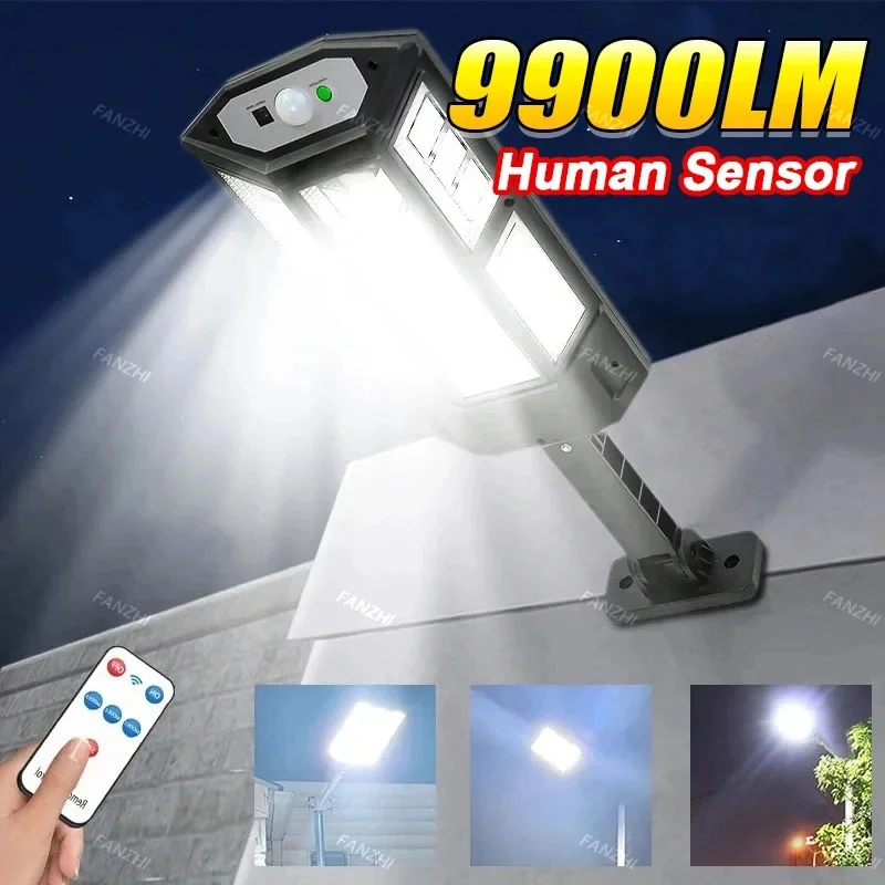 Newest Solar LED Lights, Outdoor Waterproof Motion Sensor, Mode Solar Garden Light for Yard and Street