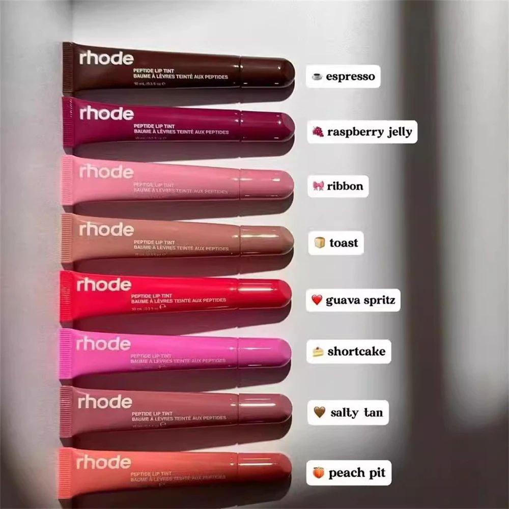 Rhode Makeup Lipstick Phone Case, Moisturizer Lip Gloss Holder, Lasting Nourishing Lines, Salty Tan, Raspberry Toast