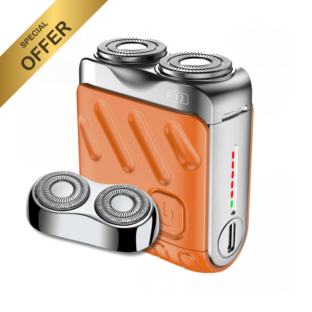 Mini Electric Smart Shaver Dual Blade Rechargeable Beard Trimmer with Digital Display
