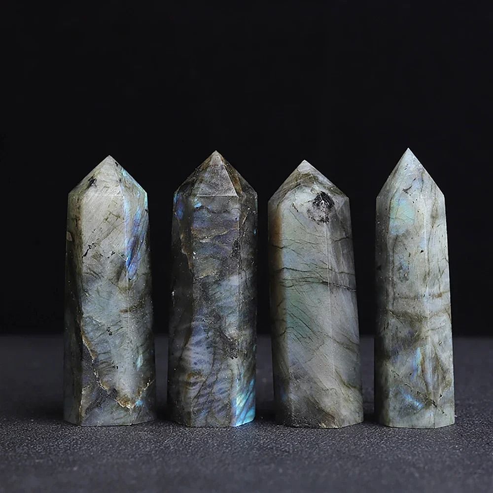 Natural Rose Quartz and Amethyst Crystal Wand Point