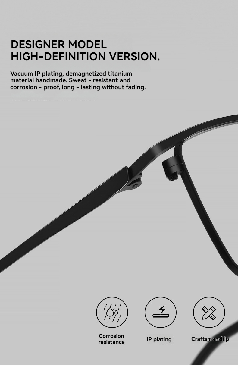 Ultra Light Pure Titanium Myopia Glasses Frame | Durable Optical Eyeglass Frames for Women & Men, Stylish Female